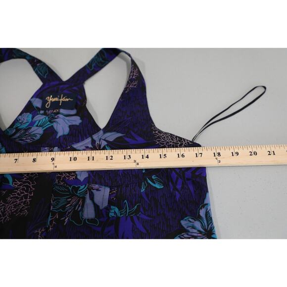 Yumi Kim Women XS Flowy Tank Top Blue Floral Sleeveless Racerback‎ Summer - Picture 10 of 11